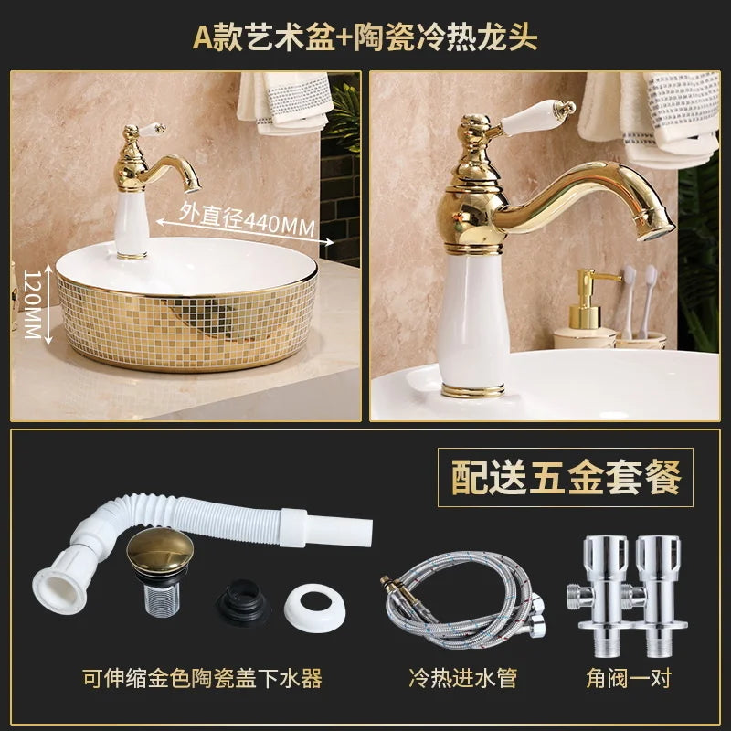 Luxury Oval Ceramic Bathroom Sink - 12L Capacity - Julia M LifeStyles