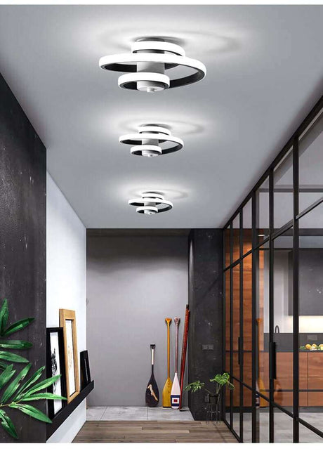 Spiral Pendant Light ceiling light fixtures Julia M Home & Kitchen White black Cold 220V