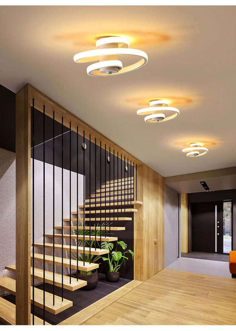 Spiral Pendant Light ceiling light fixtures Julia M Home & Kitchen White Cold 220V
