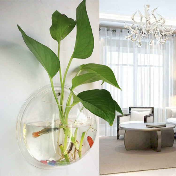 Wall-Mounted Fish Tank Vase - Creative Living Room Décor