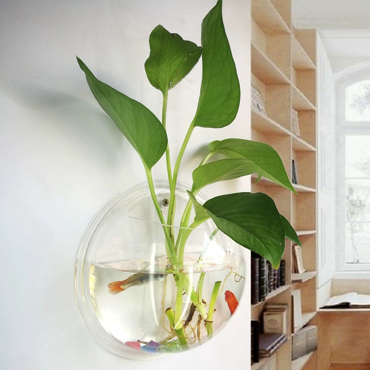 Wall-Mounted Fish Tank Vase - Creative Living Room Décor