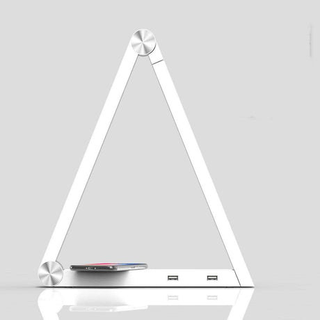 Triangle Table Lamp - Illuminate Your Workspace with Comfort and Control LED Lighting & Lamps Julia M Home & Kitchen White EU 