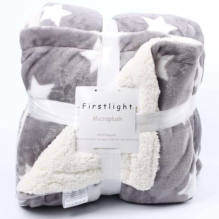 Weighted Flannel Fleece Blanket blankets Julia M Home & Kitchen star 150x200cm 