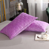 Winter Bliss Velvet Pillowcase flannel pillow covers Julia M Home & Kitchen Purple 1Pcs 48x74cm 