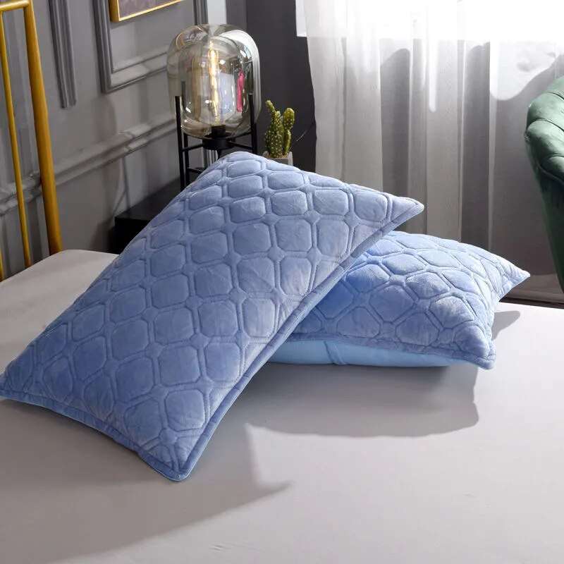 Winter Bliss Velvet Pillowcase flannel pillow covers Julia M Home & Kitchen   