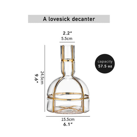 A Lovesick Decanter Elegance lead - Free Crystal Clear Glass Red Wine Decanter Juice Container Wine Decanters - Julia M LifeStyles