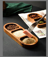 Acacia Wood Serving Tray with Sauce Dish - Julia M LifeStyles