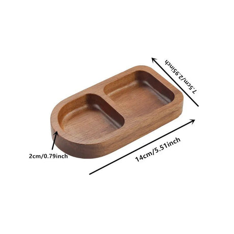 Acacia Wood Serving Tray with Sauce Dish - Julia M LifeStyles