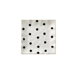 Accessible Luxury Black and White Retro Polka Dot Ceramic Rice Soup Bowl Creative Trending Gold Rim Steak Western Food Rectangular Flat Plate - Julia M LifeStyles