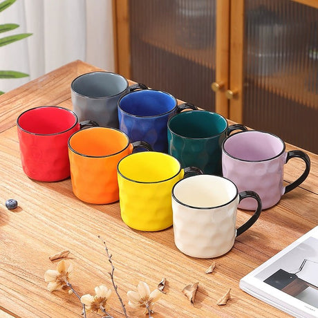 Accessible Luxury Ceramic Water Cup Home Use Set Mug One Color Cup for One Person Family Drinking Cup Hospitality Tea Cup Set - Julia M LifeStyles