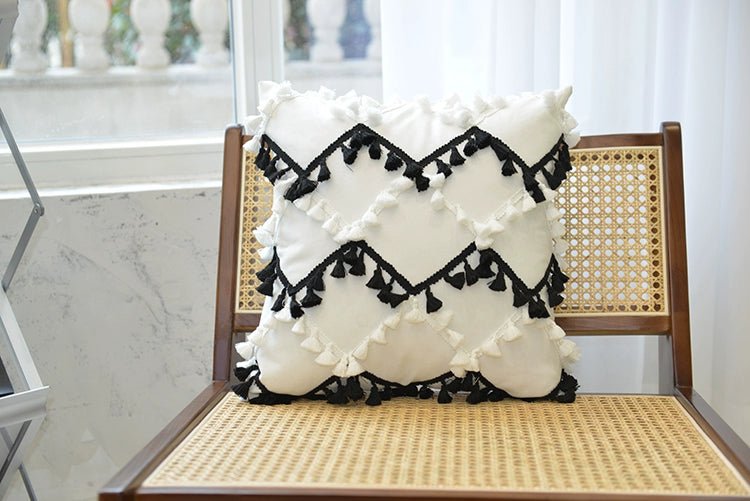 Affordable Luxury Style Tassel Bohemia B & B Living Room Pillow - Julia M LifeStyles