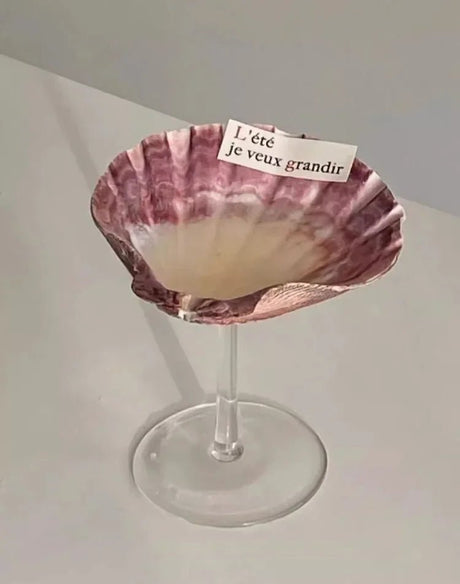 AhunderJiaz - Vintage Champagne Glasses, Creative Natural Shell Goblet, Metal Vintage Wine Glasses, Party Cocktail Drinkware Set - Julia M LifeStyles