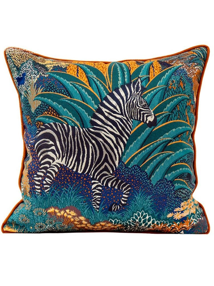 American Jungle Velvet Cushion Cover by Meow Sauce Home - Julia M LifeStyles