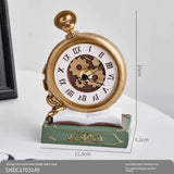 American Retro Clock Small Ornaments Home Decorations Living Room Desk Clock Desktop Clock For Home Bedroom Desk Clock Mute - Julia M LifeStyles