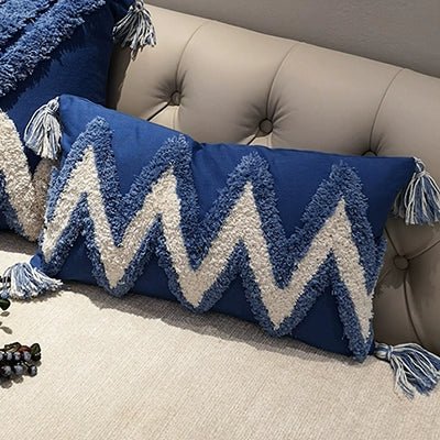 Tassel Embroidered Cotton Cushion Cover for Mediterranean-Inspired Home Decor - Julia M LifeStyles