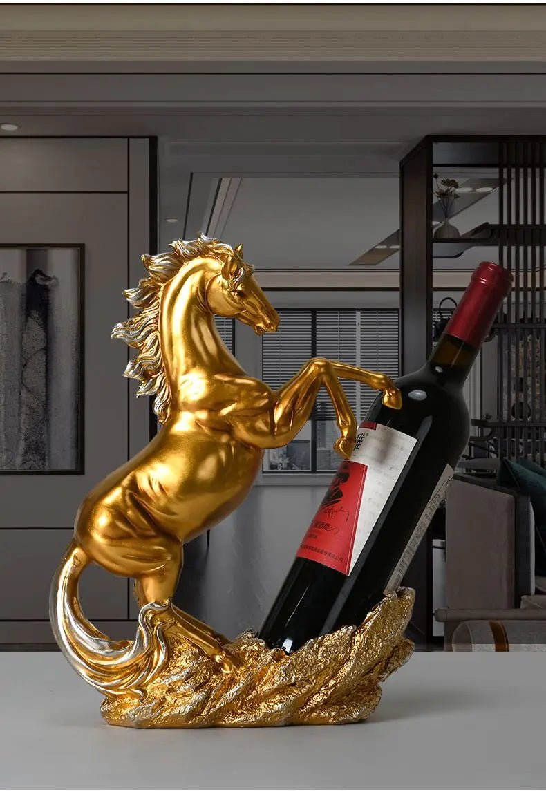 Creative Horse Sculpture Wine Rack for Home Décor and Gifts - Julia M LifeStyles