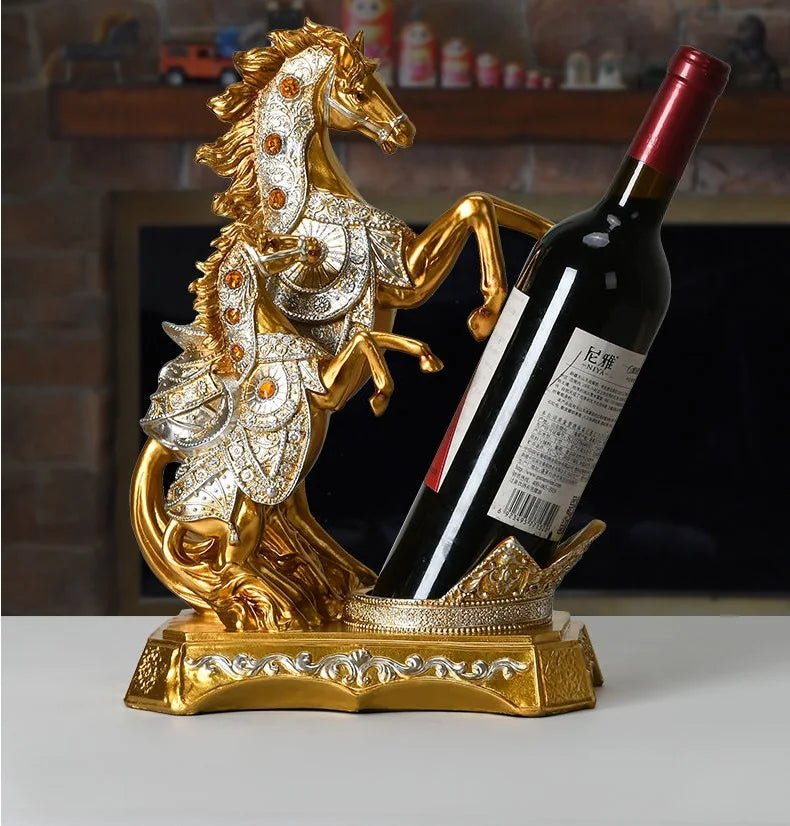 Animal Horse Sculpture Wine Rack, Red Wine Rack, High - End Creative Wedding Gifts, Home Decoration, Living Room - Julia M LifeStyles