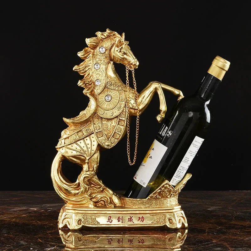 Animal Horse Sculpture Wine Rack, Red Wine Rack, High - End Creative Wedding Gifts, Home Decoration, Living Room - Julia M LifeStyles