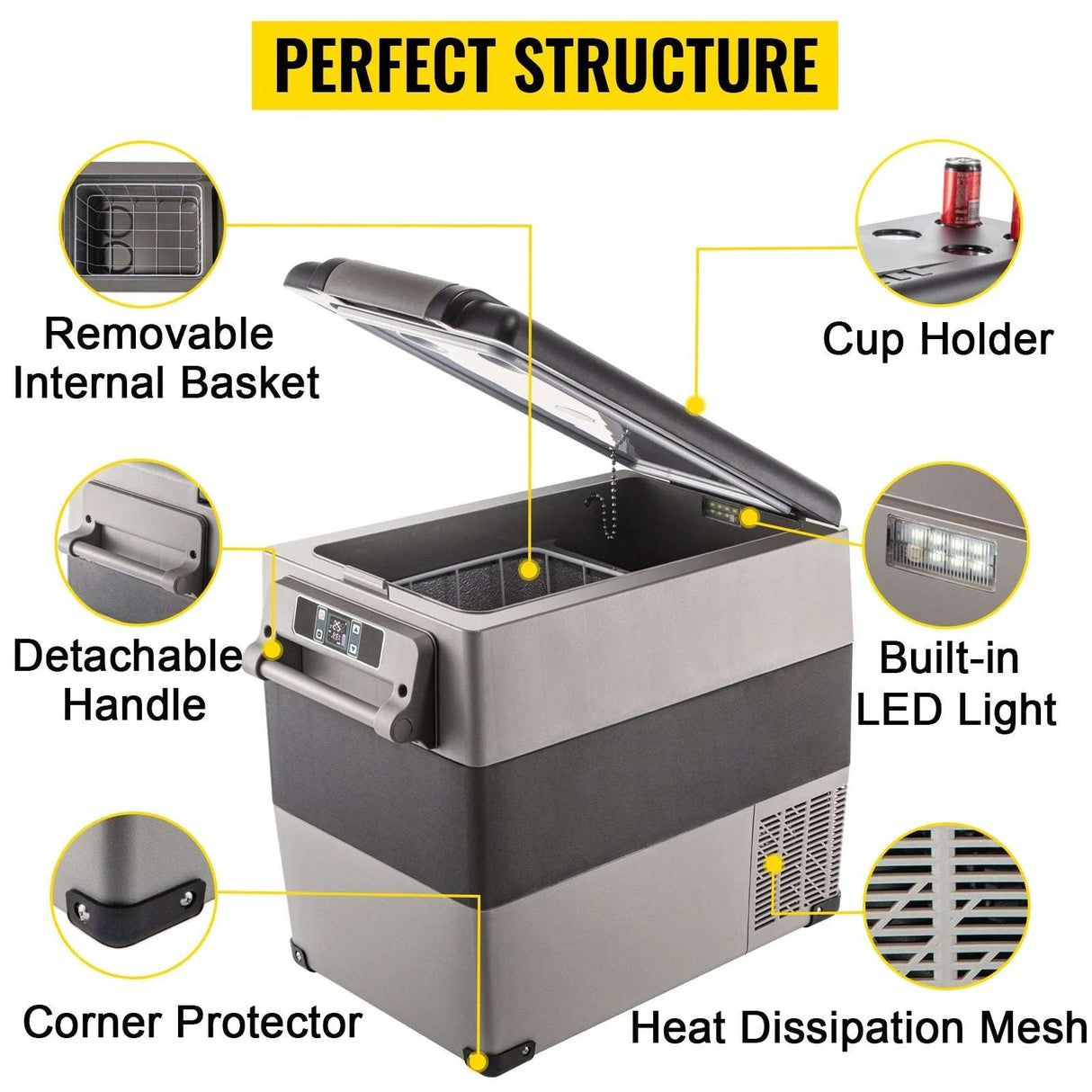 APP Control Portable Compressor Mini Fridge Freezer - Julia M LifeStyles