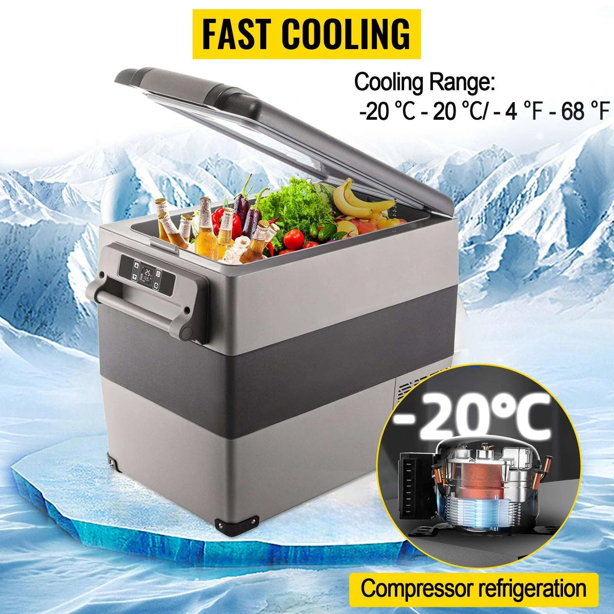 APP Control Portable Compressor Mini Fridge Freezer - Julia M LifeStyles