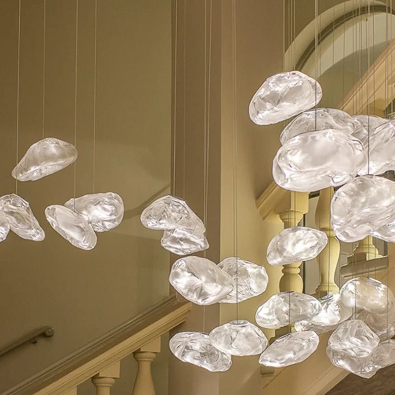 Nordic Glass Pendant Lamp - Art Cloud Design Chandelier - Julia M LifeStyles