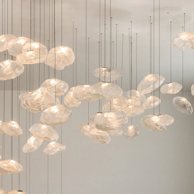 Nordic Glass Pendant Lamp - Art Cloud Design Chandelier - Julia M LifeStyles