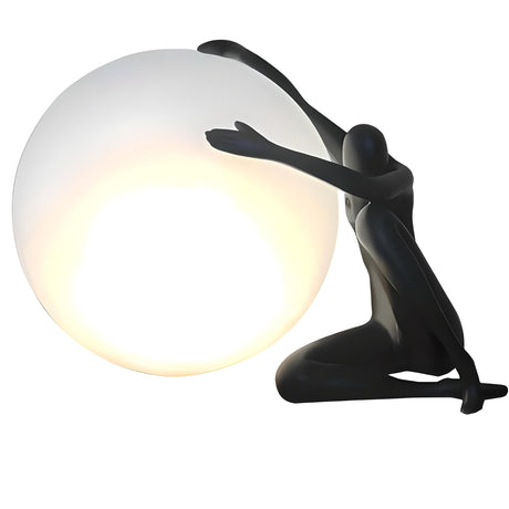 Artistic Figure Sculpture Holding Ball Decorative Table Lamp Living Room Bedroom Abstract Ornaments Men and Women Friends Birthday Present - Julia M LifeStyles