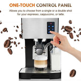 19 Bar All-in-One Coffee-Espresso Maker with Milk Froth Coffee Makers & Espresso Machines Julia M Home & Kitchen   