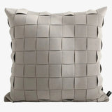 Modern Minimalist Gray Geometric Jacquard Pillow Cover - Julia M LifeStyles