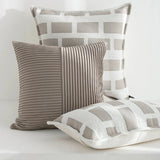 Modern Minimalist Gray Geometric Jacquard Pillow Cover - Julia M LifeStyles