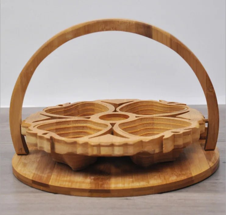 Bamboo Apple Fruit Basket 🍏 Foldable Eco - Friendly Storage Choice - Julia M LifeStyles