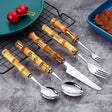 Bamboo Handle Stainless Steel Cutlery Set - Julia M LifeStyles