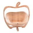 Bamboo Wood Apple Shaped Folding Fruit Basket 🍏 - Julia M LifeStyles