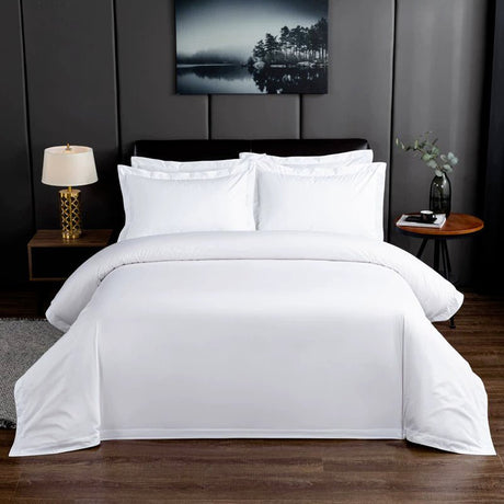 Barcaton Elegant Four - Piece White Hotel Suite Bedding Set - Julia M LifeStyles