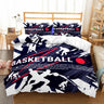 Basketball Printed Duvet Cover Set - 3 pcs of Quality Bed Linen - Julia M LifeStyles