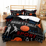 Basketball Printed Duvet Cover Set - 3 pcs of Quality Bed Linen - Julia M LifeStyles