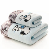 Plus Size Soft and Absorbent Cartoon Bath Towel Set - Julia M LifeStyles