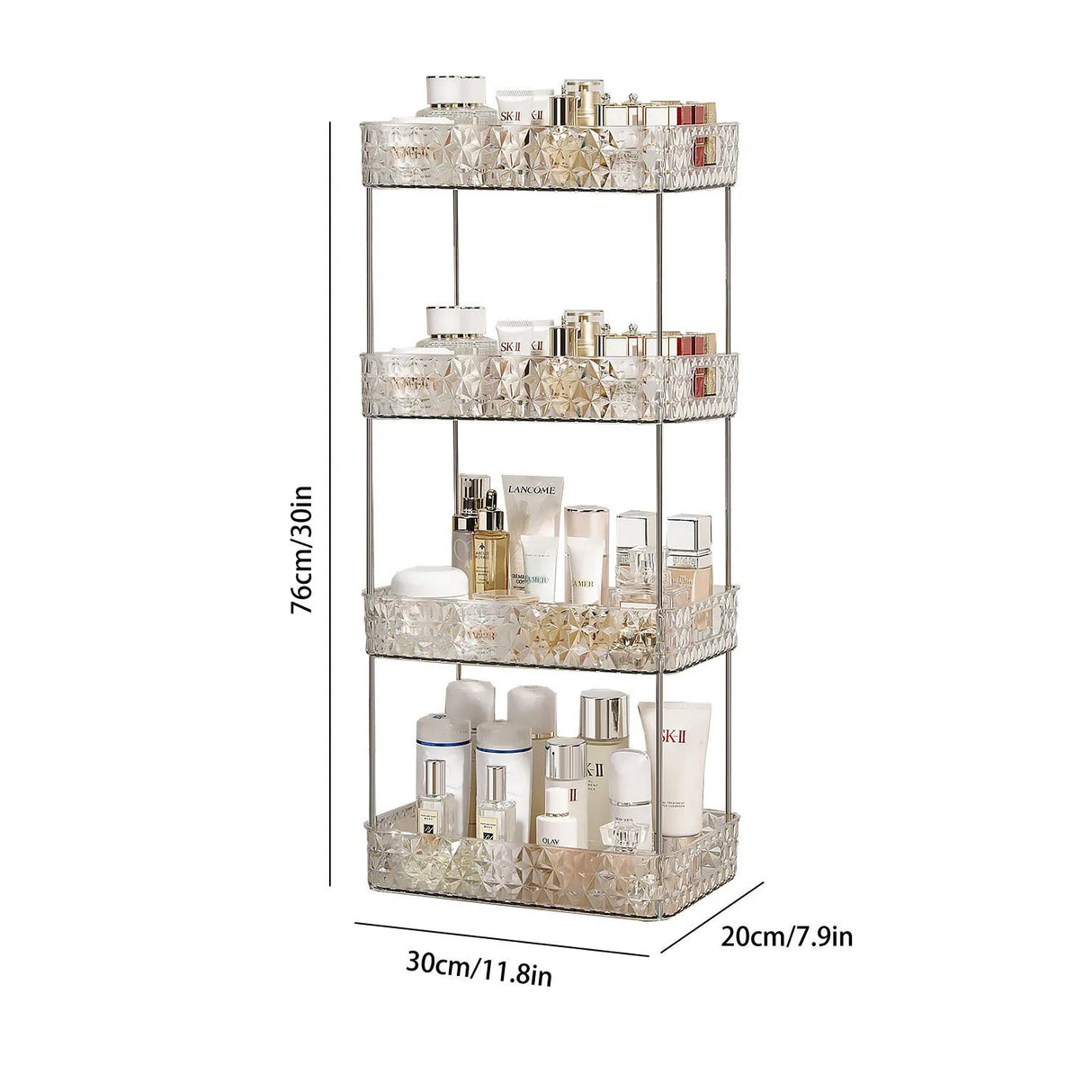 Bathroom Organizer Shelf Home Kitchen Acryl Storage Rack Large Capacity Skincare Cosmetic Liptick Shampoo Desktop Holder - Julia M LifeStyles