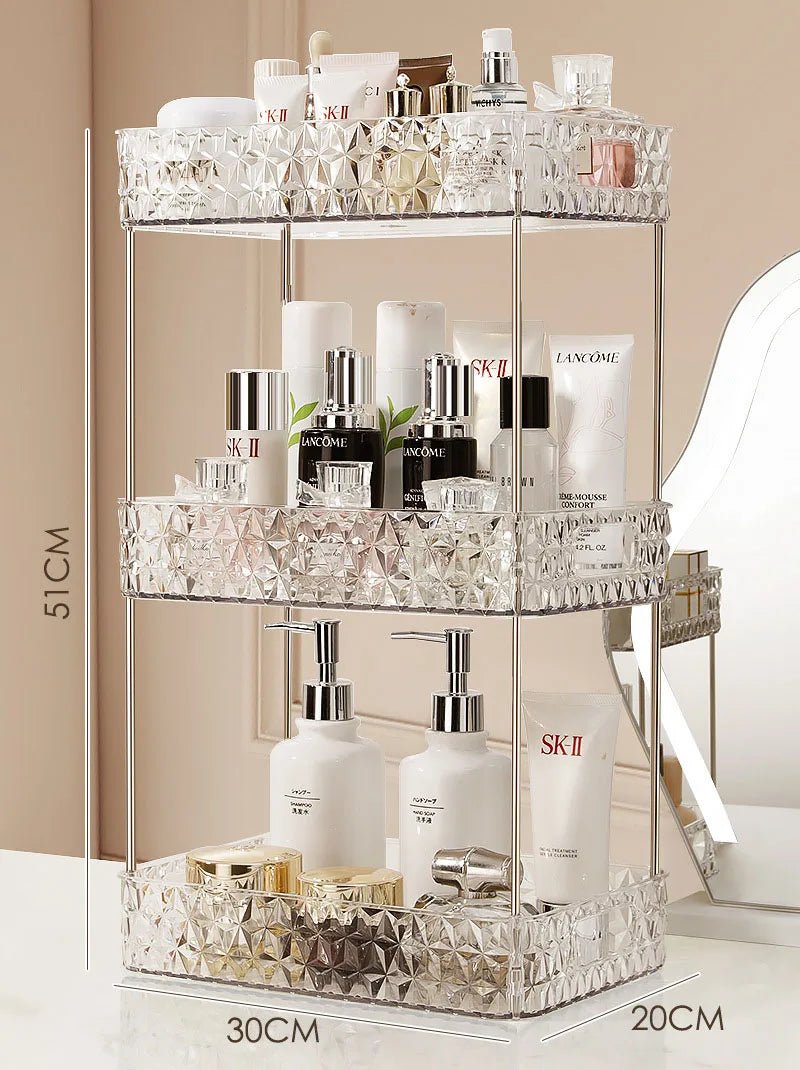 Bathroom Organizer Shelf Home Kitchen Acryl Storage Rack Large Capacity Skincare Cosmetic Liptick Shampoo Desktop Holder - Julia M LifeStyles