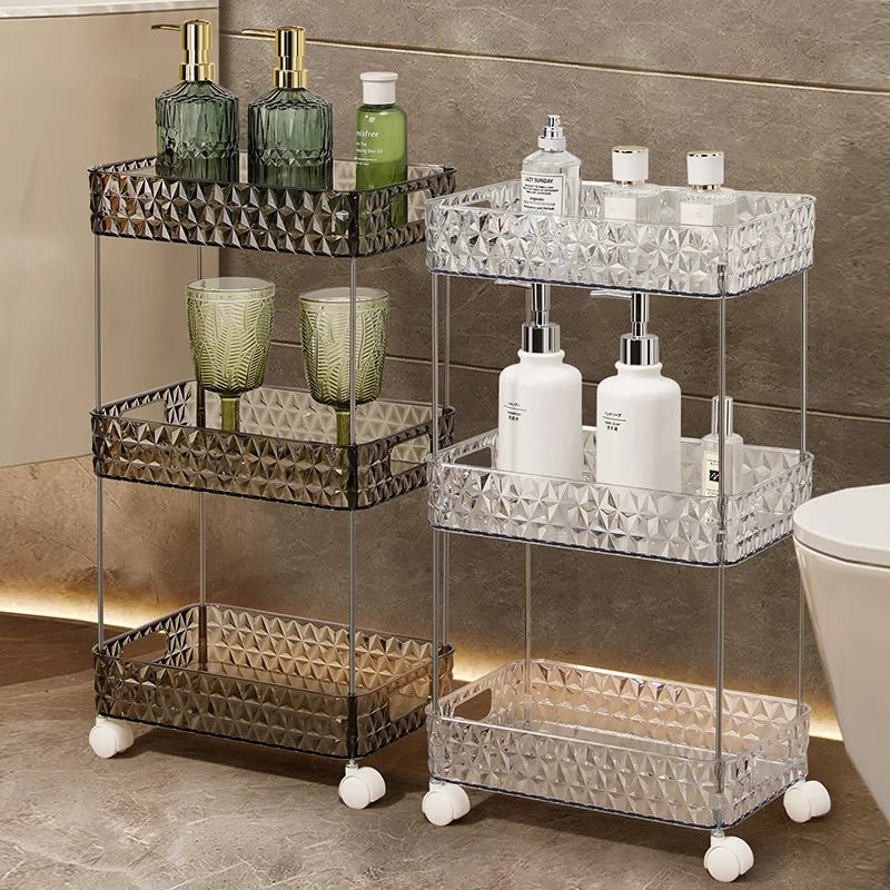 Bathroom Organizer Shelf Home Kitchen Acryl Storage Rack Large Capacity Skincare Cosmetic Liptick Shampoo Desktop Holder - Julia M LifeStyles