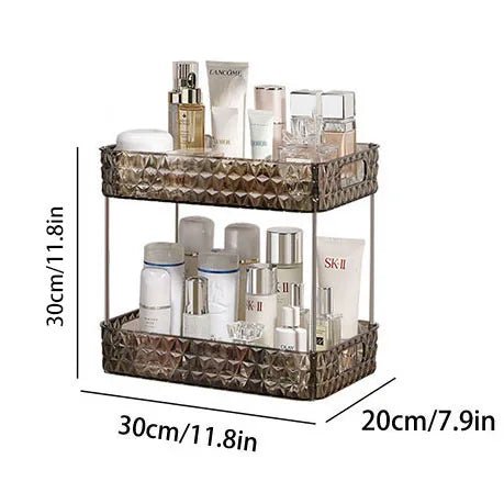 Bathroom Organizer Shelf Home Kitchen Acryl Storage Rack Large Capacity Skincare Cosmetic Liptick Shampoo Desktop Holder - Julia M LifeStyles