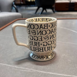 [Beautiful Style for Wife of Shop Owner] Ins Style Letter Roman Impression French Mug Coffee Cup Water Cup - Julia M LifeStyles