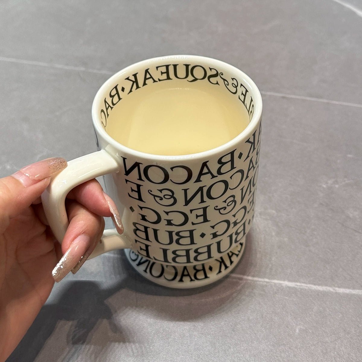 [Beautiful Style for Wife of Shop Owner] Ins Style Letter Roman Impression French Mug Coffee Cup Water Cup - Julia M LifeStyles