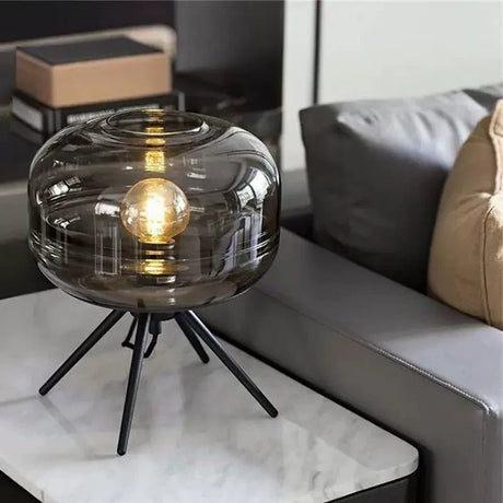 Bedroom Living Room Sample Room Glass Furnishing Article Table Lamp Decoration Romantic Modern American Study Glass Simple Artistic Table Lamp - Julia M LifeStyles