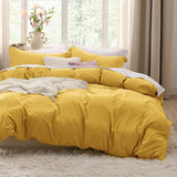 American Style Furball Tasseles Yellow Bedding Set Queen Home Hairball Tassel Bed Cover Sets Soft King Size Duvet Cover No Sheet - Julia M LifeStyles