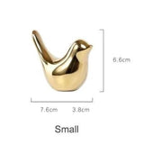 Bird Figurine 4 Sizes Nordic Ceramic Gold Animal Statue - Julia M LifeStyles