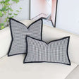 Black and White Houndstooth Check Pillow - Julia M LifeStyles