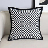 Black and White Houndstooth Check Pillow - Julia M LifeStyles