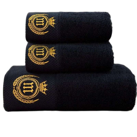 Black High - end Custom Towel Set - Julia M LifeStyles