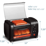 Black Hot Dog Roller and Toaster Oven - Julia M LifeStyles